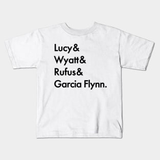 Timeless - Lucy & Wyatt & Rufus & Garcia Flynn. Kids T-Shirt